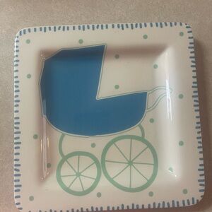 Blue and Green Baby Carriage Plate